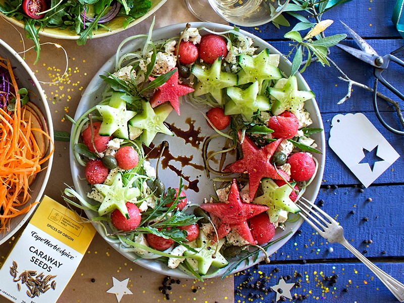 CHRISTMAS SALAD 3 - WATERMELON, CUCUMBER AND FETA SALAD